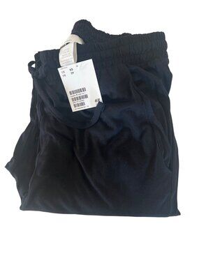 H&M Basics Black Drawstring Pants Elastic Waist Casual Lightweight
